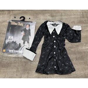 Wednesday Addams Black Uniform Dress Girls Halloween Costume Small 3/4 Years